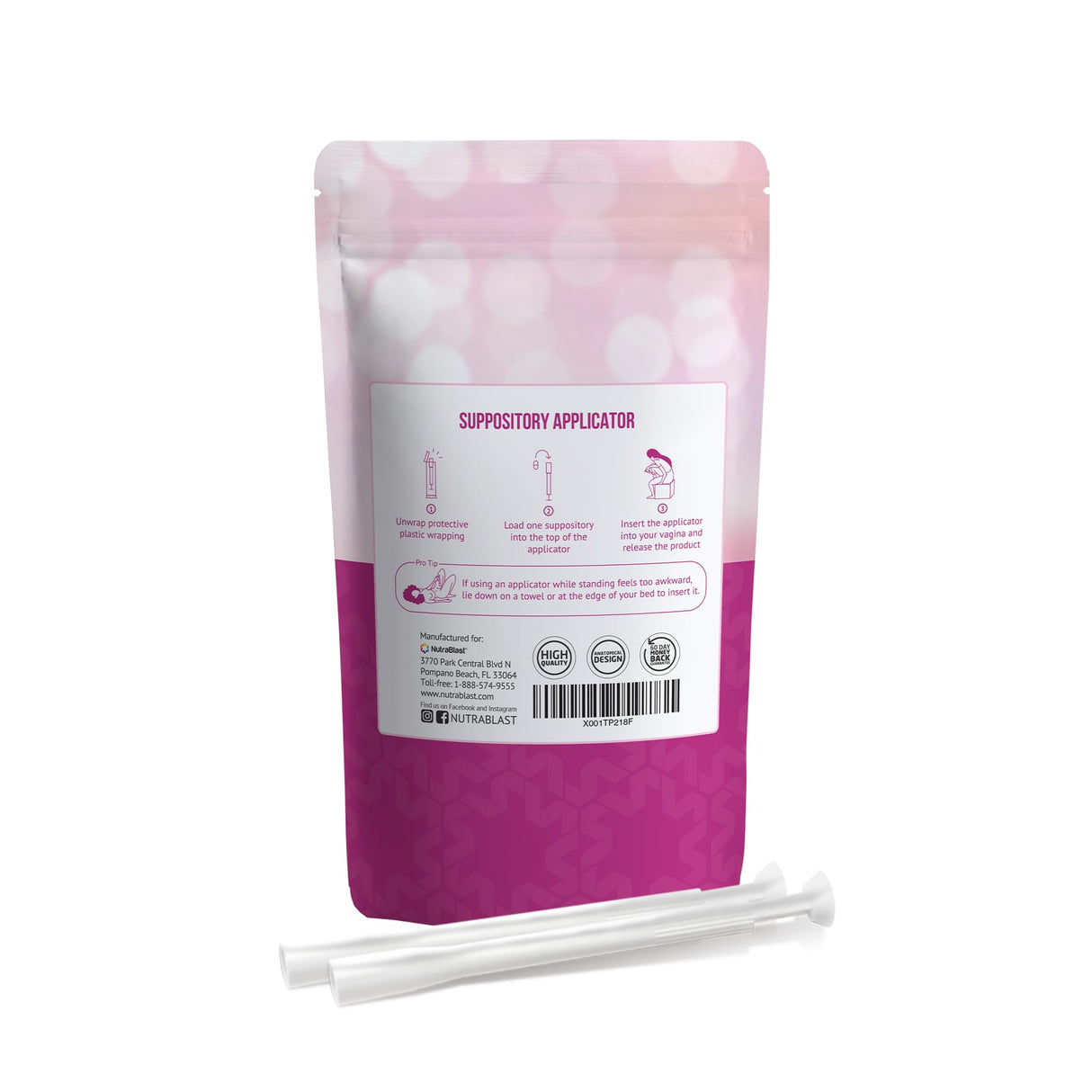 NutraBlast Disposable Vaginal Suppository Applicators Fits Most Sizes