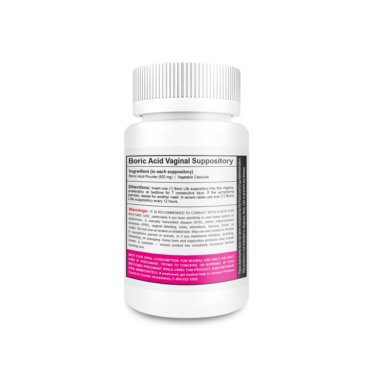 NutraBlast Boric Acid Vaginal Suppositories - Intimate Health Support