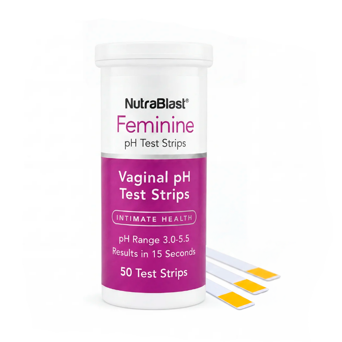 NutraBlast pH Test Strips for Women, 50 ct Kit, Vaginal pH Balance at Home