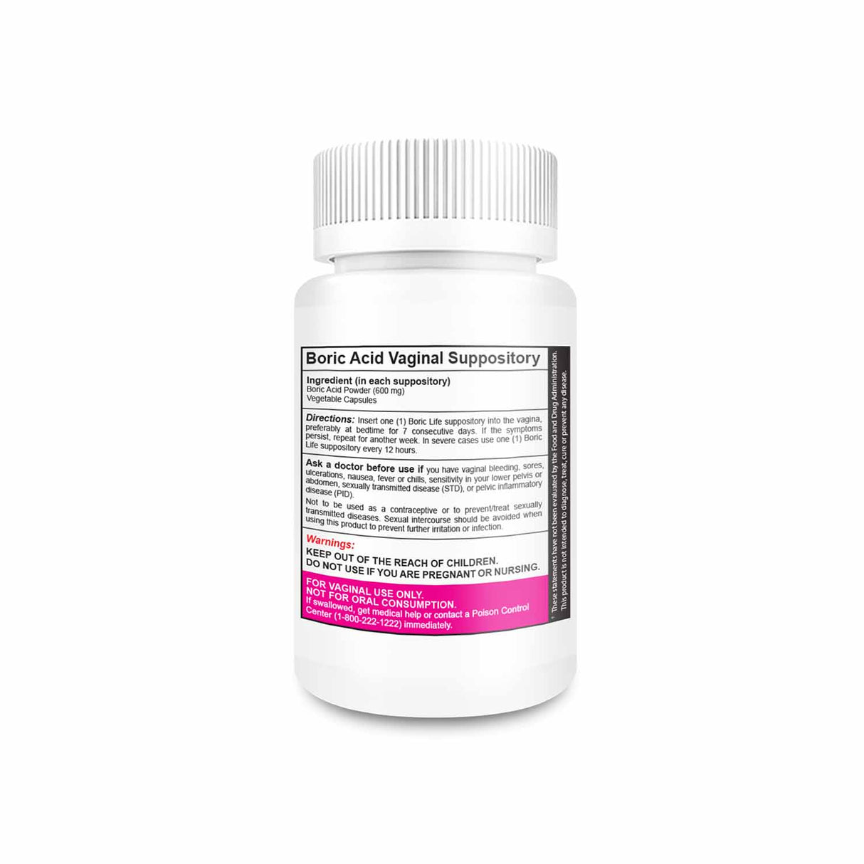 NutraBlast Boric Acid Vaginal Suppositories - Intimate Health Support