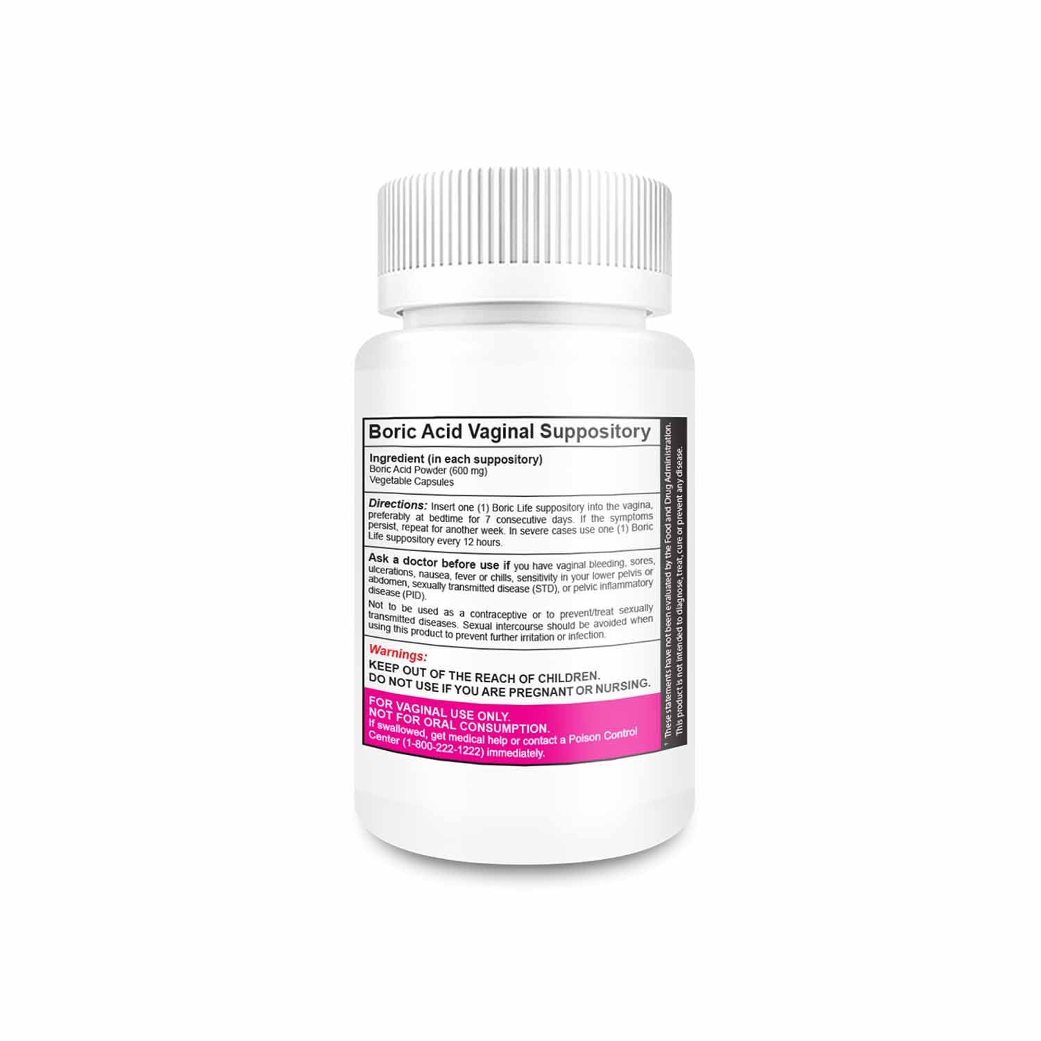 NutraBlast Boric Acid Vaginal Suppositories - Intimate Health Support