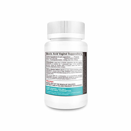 NutraBlast Boric Acid Suppositories w/ Aloe Vera & FOS Probiotic