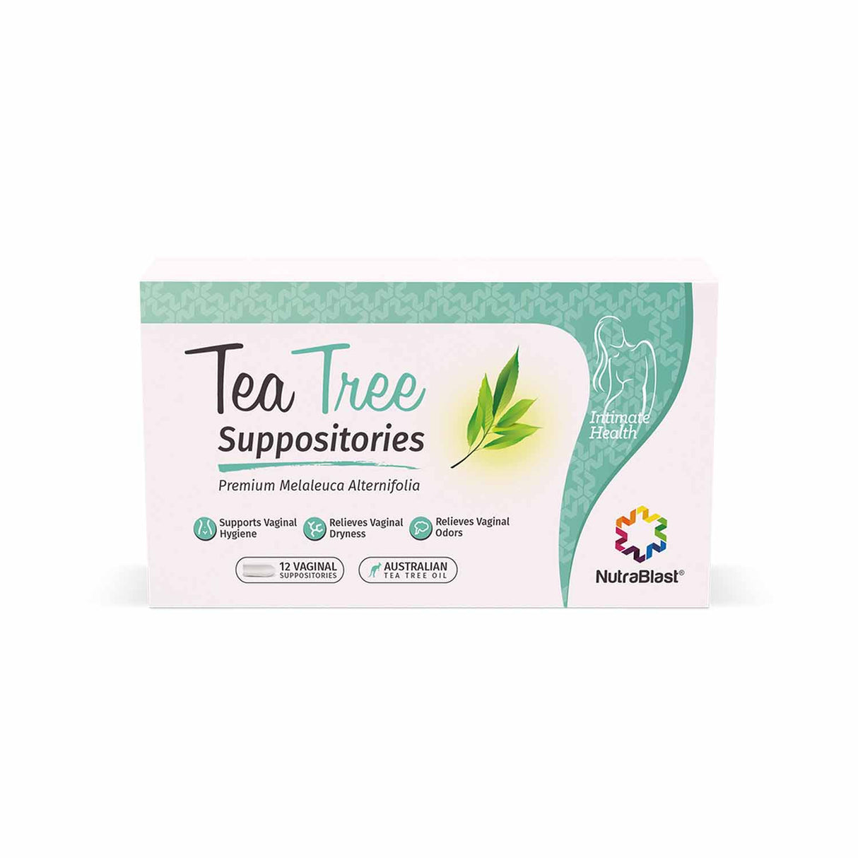 NutraBlast Tea Tree Oil Suppositories (12 Count) All Natural
