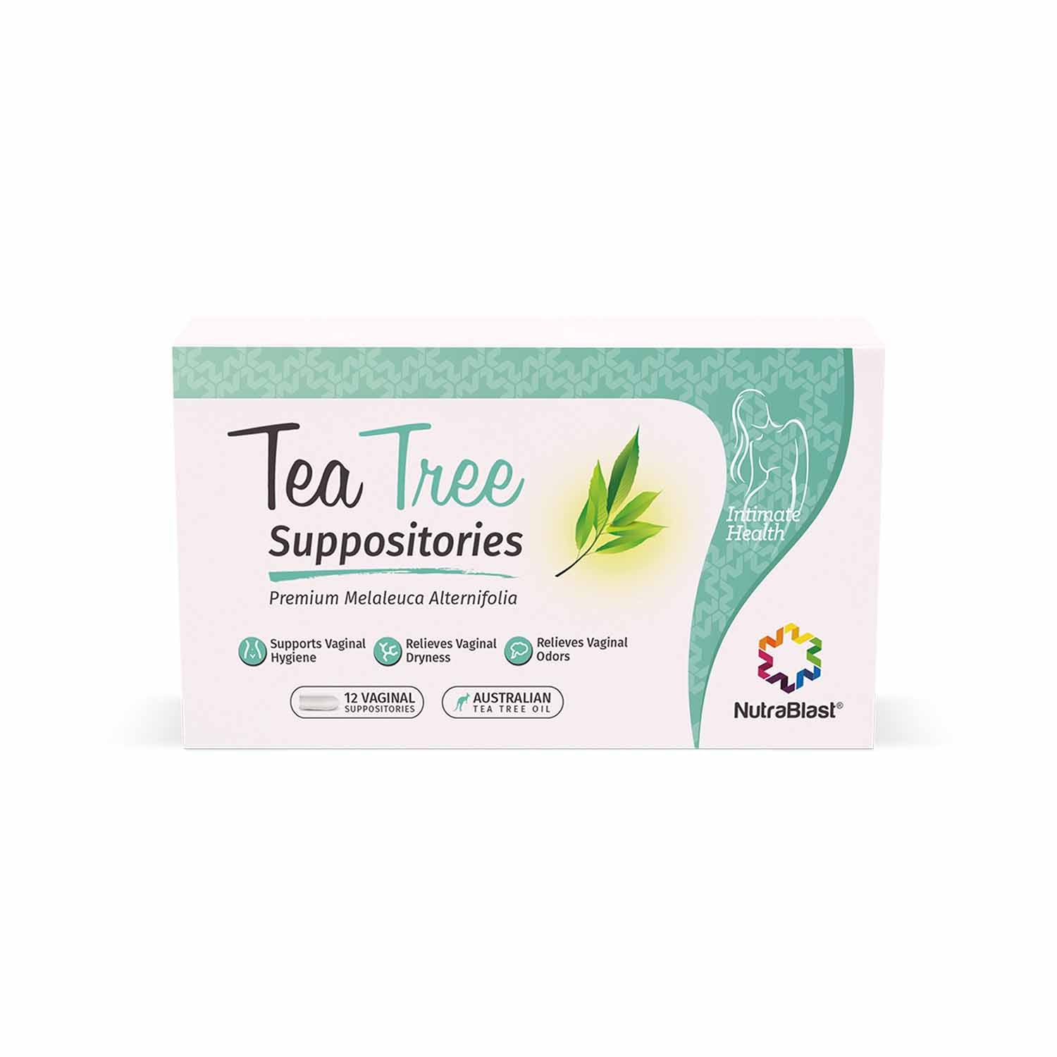 NutraBlast Tea Tree Oil Suppositories (12 Count) All Natural