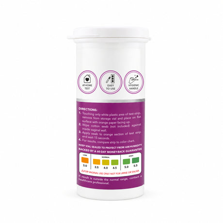 NutraBlast pH Test Strips for Women, 50 ct Kit, Vaginal pH Balance at Home